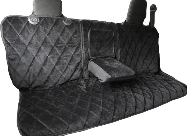 Plush Paws Products Quilted Velvet Waterproof Center Console Access Hammock Car Seat Cover, Charcoal, Regular slide 1 of 10
