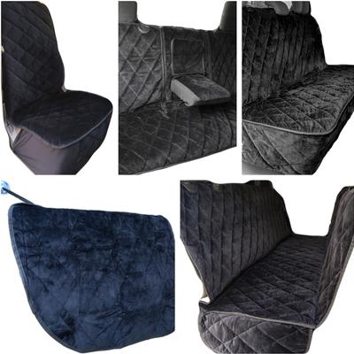 Show full view: Plush Paws Products Quilted Velvet Waterproof Center Console Access Hammock Car Seat Cover, Charcoal, Regular slide 8 of 11