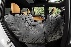 Plush Paws Products Quilted Velvet Waterproof Center Console Access Hammock Car Seat Cover, London Grey, Regular