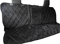 Plush Paws Products Quilted Velvet Waterproof Center Console Access Hammock Car Seat Cover, Charcoal, X-Large