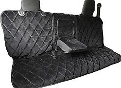 Plush Paws Products Quilted Velvet Waterproof Center Console Access Hammock Car Seat Cover, Charcoal, X-Large slide 2 of 9