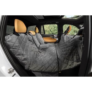 Plush Paws Products Quilted Velvet Waterproof Center Console Access Hammock Car Seat Cover, London Grey, X-Large