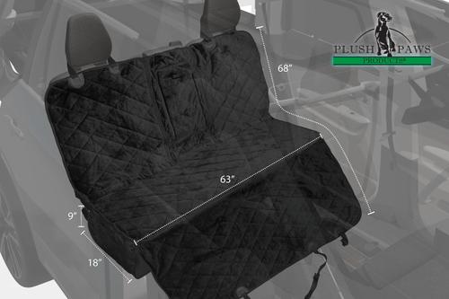 Show full view: Plush Paws Products Quilted Velvet Waterproof Center Console Access Hammock Car Seat Cover, Desert Sand, X-Large slide 9 of 11