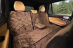 Plush Paws Products Quilted Velvet Waterproof Center Console Access Hammock Car Seat Cover, Chocolate, X-Large slide 2 of 9