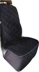 Plush Paws Products Quilted Velvet Waterproof Co-Pilot Bucket Car Seat Cover, Standard, Charcoal