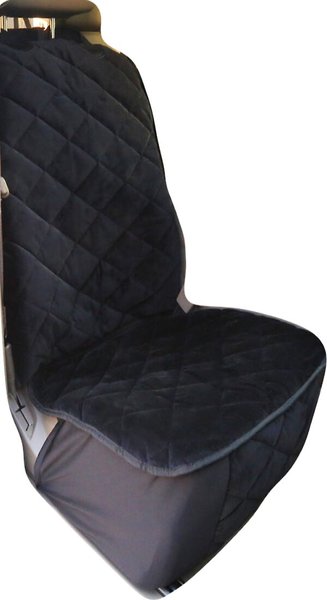Plush Paws Products Quilted Velvet Waterproof Co-Pilot Bucket Car Seat Cover, Standard, Charcoal slide 1 of 9