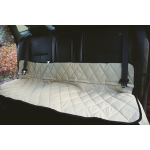 Plush Paws Products Waterproof Non-Slip Car Bench Seat Cover, Tan, Regular