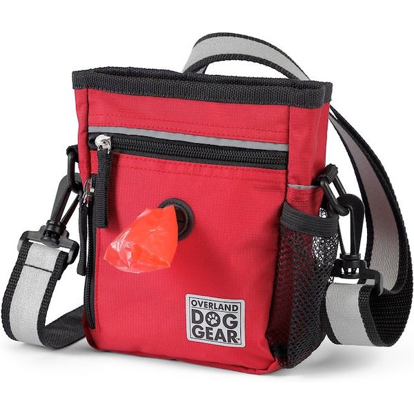 MOBILE DOG GEAR Day/Night Dog Walking Bag, 7in, Red