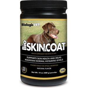 Biologic Vet BIOVET BioSKIN&COAT Natural Antihistamine Dog & Cat Supplement, 14-oz jar