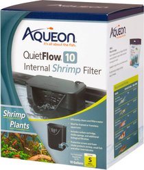 Aqueon QuietFlow Internal Shrimp Aquarium Filter, 10-gal