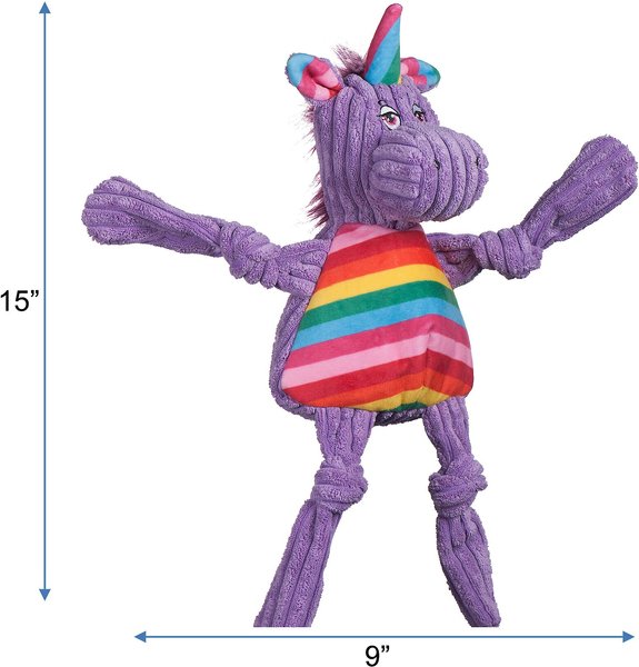 HuggleHounds Holidays Unicorn Knottie Plush Dog Toy