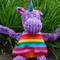 Show in main carousel: HuggleHounds Rainbow Durable Plush Corduroy Knotties Squeaky Dog Toy, Unicorn, Large slide 3 of 11