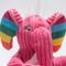 Show in main carousel: HuggleHounds Rainbow Durable Plush Corduroy Knotties Squeaky Dog Toy, Elephant, Large slide 5 of 12