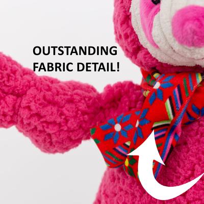 Show full view: HuggleHounds Rainbow Durable Plush Corduroy Knotties Squeaky Dog Toy, Elephant, Large slide 9 of 12