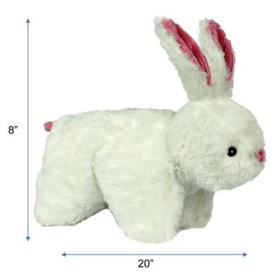 Show full view: HuggleHounds Squooshies Durable Plush Squeaky Dog Toy, Bunny slide 2 of 8