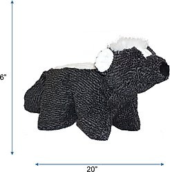 HuggleHounds Squooshies Durable Plush Squeaky Dog Toy, Skunk slide 2 of 7