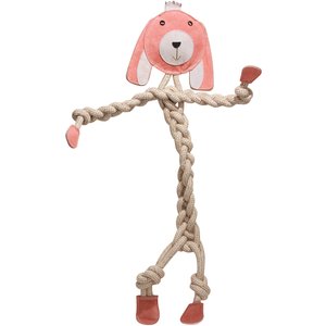 HuggleHounds Rope Knotties Dog Toy, Bunny, Large