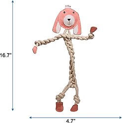 HuggleHounds Rope Knotties Dog Toy, Bunny, Large slide 2 of 7