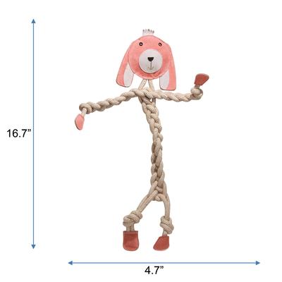Show full view: HuggleHounds Rope Knotties Dog Toy, Bunny, Large slide 2 of 9