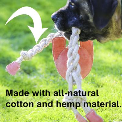 Show full view: HuggleHounds Rope Knotties Dog Toy, Bunny, Large slide 6 of 9