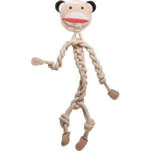 HuggleHounds Rope Knotties Dog Toy, Monkey, Large