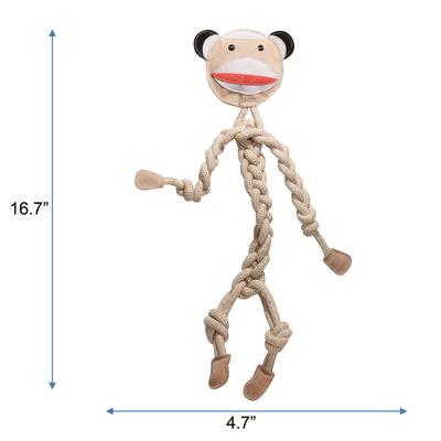 Show full view: HuggleHounds Rope Knotties Dog Toy, Monkey, Large slide 2 of 10