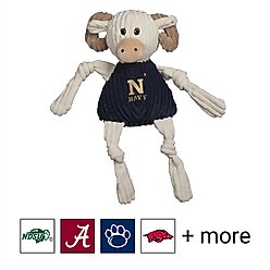 HuggleHounds U.S. Navy Bill the Goat Corduroy Knottie Squeaky Plush Dog Toy, Large slide 1 of 8