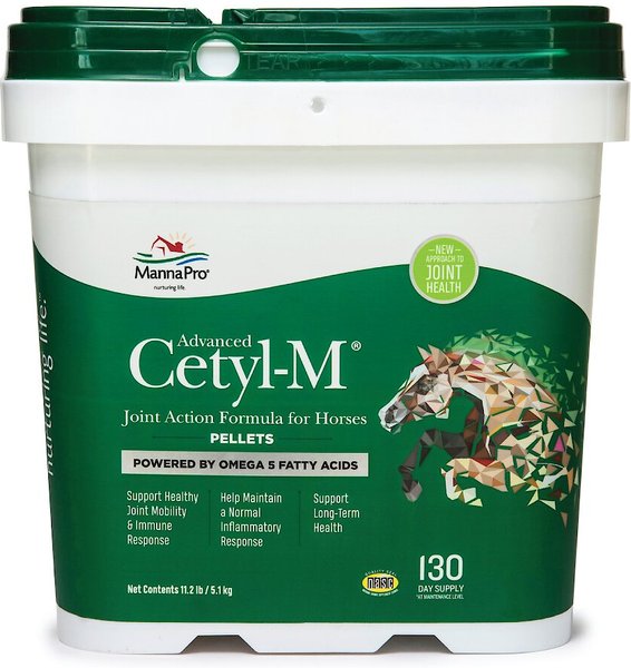 Manna Pro Cetyl-M Joint Support Apple Flavor Pellets Horse Supplement, 11.2-lb slide 1 of 7