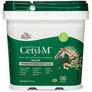 Manna Pro Cetyl-M Joint Support Apple Flavor Pellets Horse Supplement, 11.2-lb