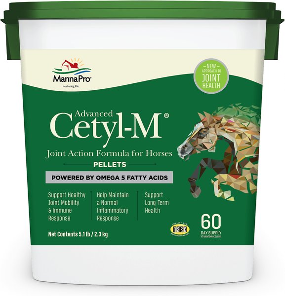 Manna Pro Cetyl-M Joint Support Apple Flavor Pellets Horse Supplement, 5.1-lb slide 1 of 7
