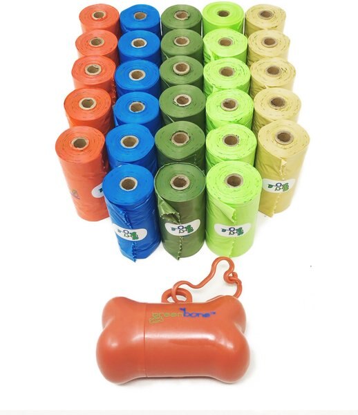 Greenbone Jar-O-Refills Dog Poop Bags & Dispenser, 28 Rolls, 336 Refill bags
