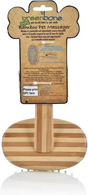 Show full view: Greenbone Pet Spa Massager, All-Natural Bamboo Pet Grooming Tool for Dogs & Cats, Large slide 2 of 10