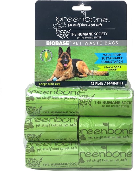 Green bone clearance dog waste bags