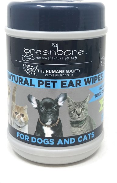 The Humane Society All Natural Pet Ear Wipes & Canister, 36 count slide 1 of 3