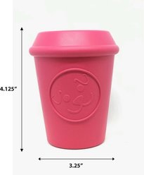 MuttsKickButt Coffee Cup Treat Dispensing Tough Dog Chew Toy, Pink, Large slide 2 of 9