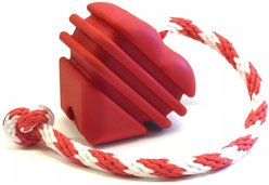 MuttsKickButt Heart on a String Treat Dispensing Tough Dog Chew Toy, Red, Large slide 1 of 6