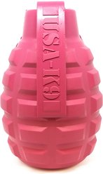 USA-K9 Grenade Treat Dispensing Tough Dog Chew Toy, Pink, Medium