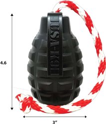 USA-K9 Magnum Grenade Treat Dispensing Tough Dog Chew Toy, Black, Large slide 2 of 7