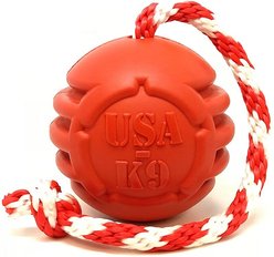 USA-K9 Stars & Stripes Treat Dispensing Tough Dog Chew Toy, Red, Large