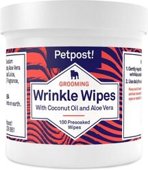 Petpost Bulldog Wrinkle Wipes, 100 count