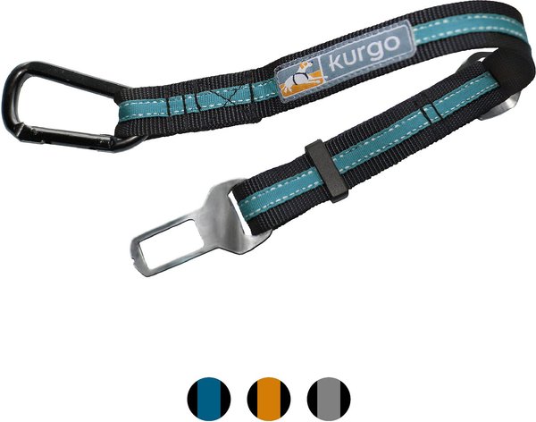 Kurgo Direct to Seatbelt Dog Collar Tether, Coastal Blue slide 1 of 8