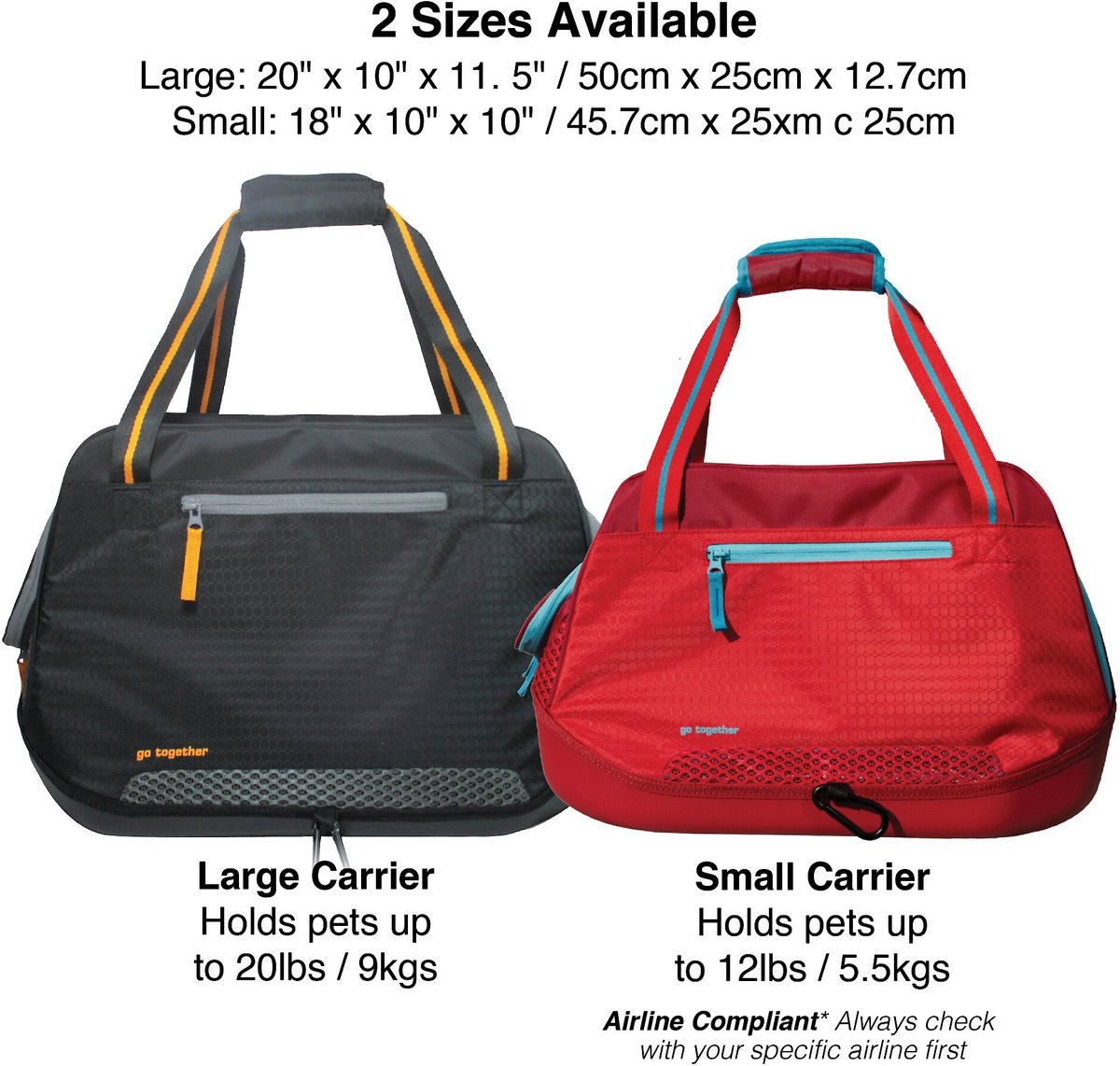 KURGO Explorer AirlineApproved Dog Carrier Bag, Black, Large