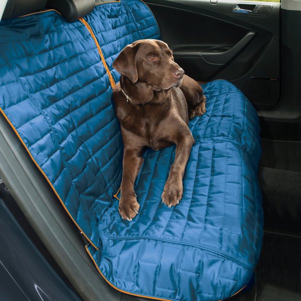 Kurgo Loft Car Bench Dog Seat Cover, Coastal Blue/Charcoal slide 1 of 6