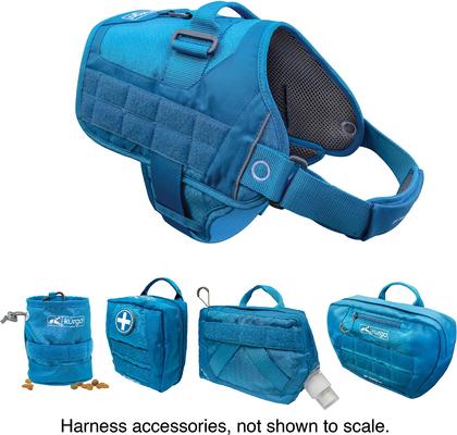 Show full view: Kurgo RSG Townie Polyester Reflective Back Clip Dog Harness, Coastal Blue/Charcoal Gray, Large: 24 to 34-in chest slide 5 of 10