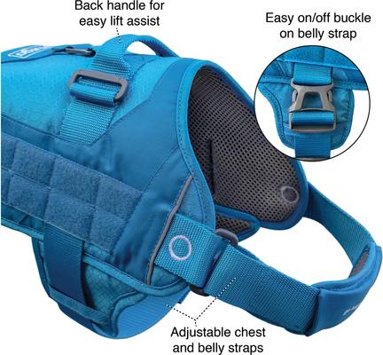 Show full view: Kurgo RSG Townie Polyester Reflective Back Clip Dog Harness, Black, Large: 24 to 34-in chest slide 3 of 8