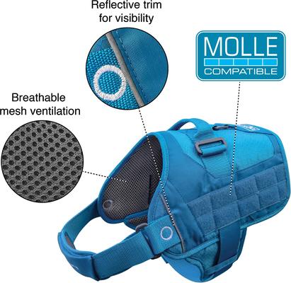 Show full view: Kurgo RSG Townie Polyester Reflective Back Clip Dog Harness, Black, Large: 24 to 34-in chest slide 4 of 8