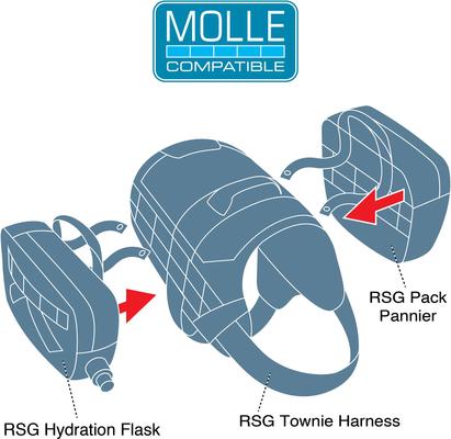 Show full view: Kurgo RSG Townie Polyester Reflective Back Clip Dog Harness, Black, Large: 24 to 34-in chest slide 5 of 8