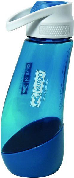 Kurgo The Gourd H2O Dog Water Bottle & Bowl, Coastal Blue, 24-oz bottle slide 1 of 6