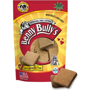 Benny Bullys Liver Chops Freeze-Dried Dog Treats, 2.8-oz bag