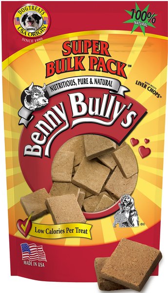 Benny Bullys Liver Chops Freeze-Dried Dog Treats, 3.3-lb bag slide 1 of 3
